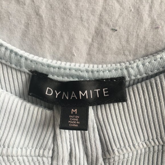 Light Blue Dynamite Lightly-Cropped Top - Picture 2 of 3